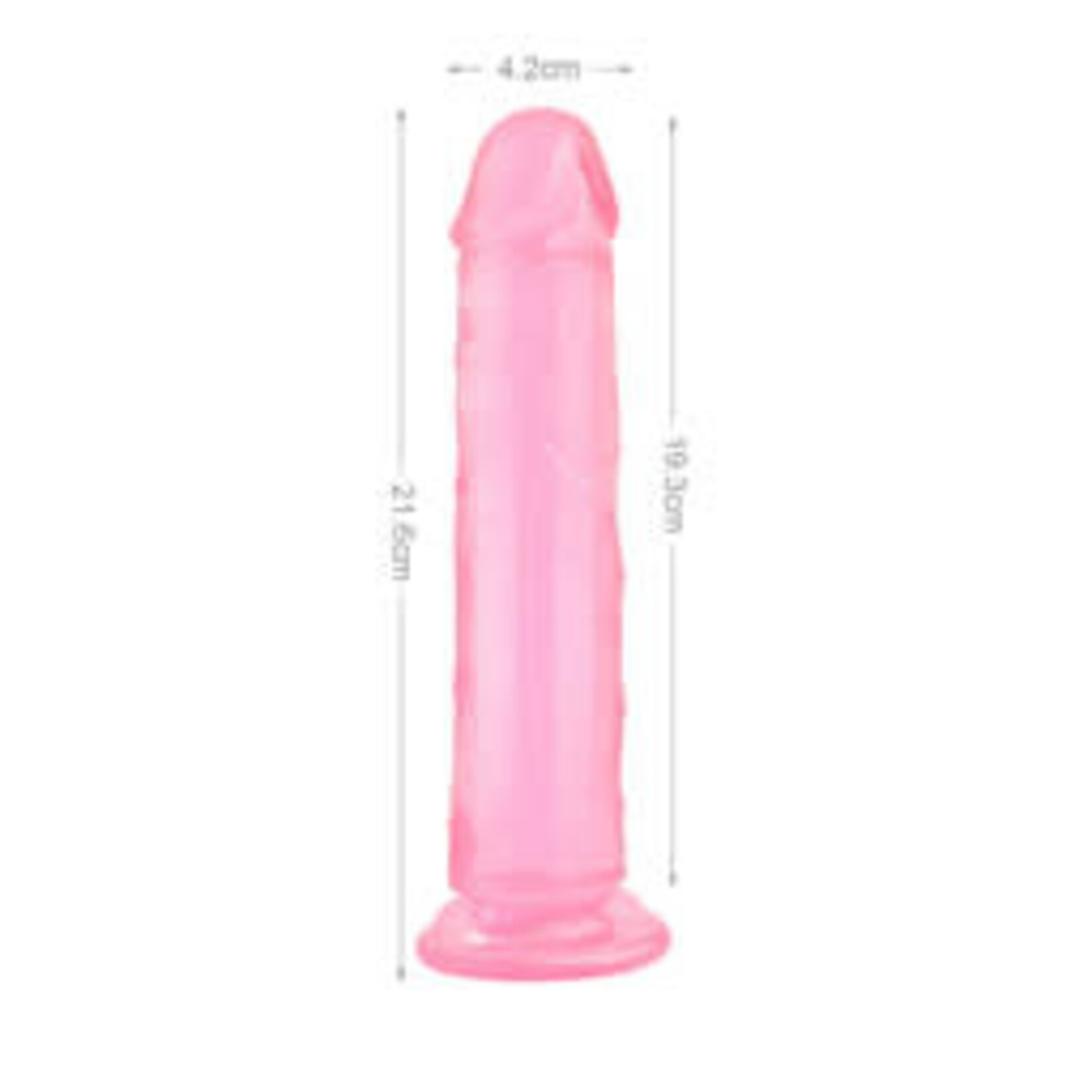 8.5 " MR. RUDE -CRYSTAL JELLIES REALISTIC DILDO PINK