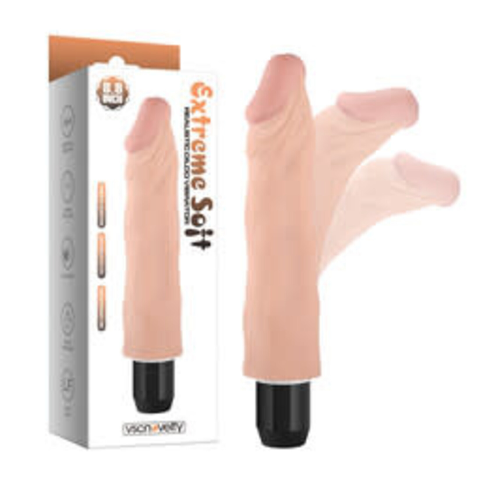8.8" EXTREME SOFT REALISTIC DILDO VIBRATOR-BENDABLE&POSABLE