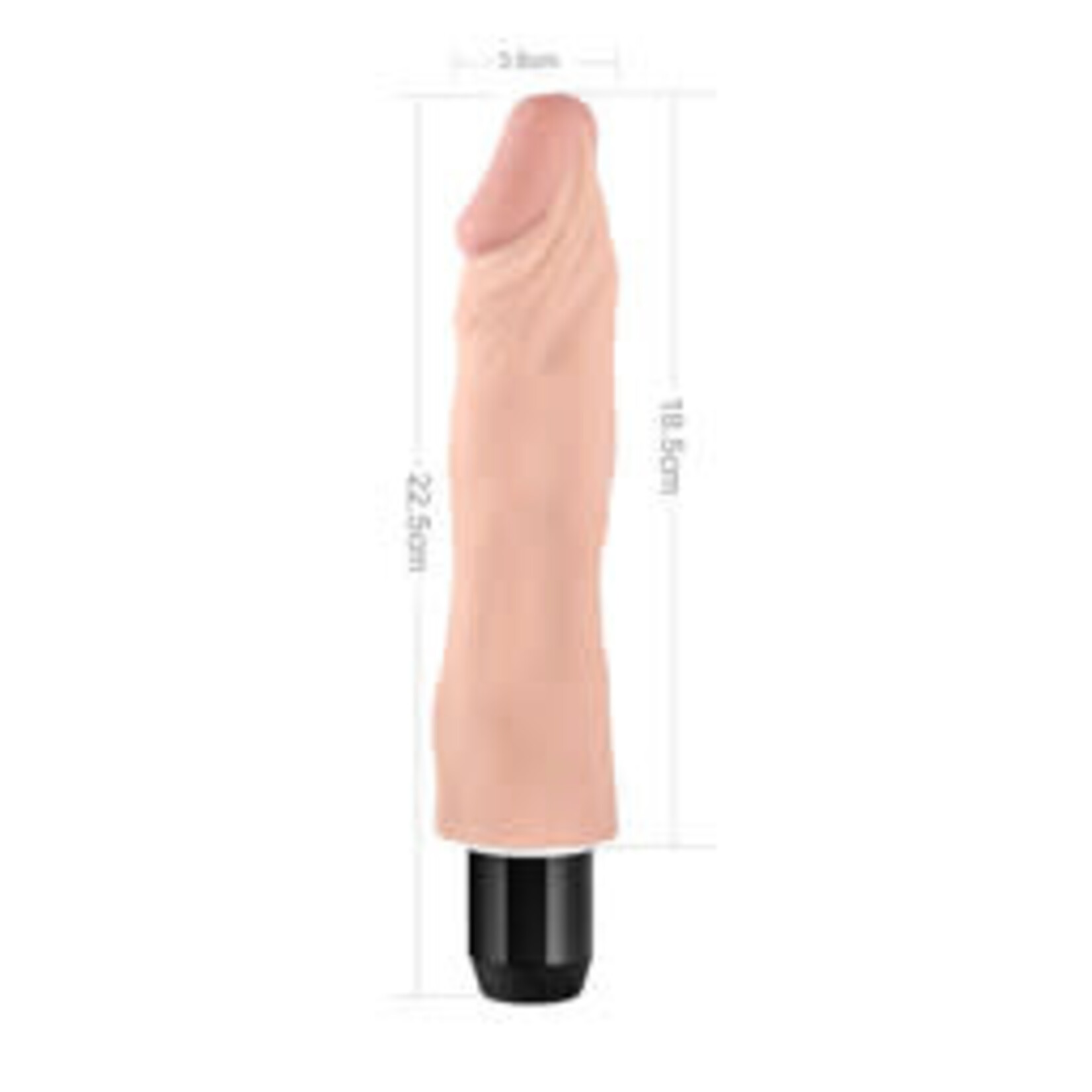 8.8" EXTREME SOFT REALISTIC DILDO VIBRATOR-BENDABLE&POSABLE