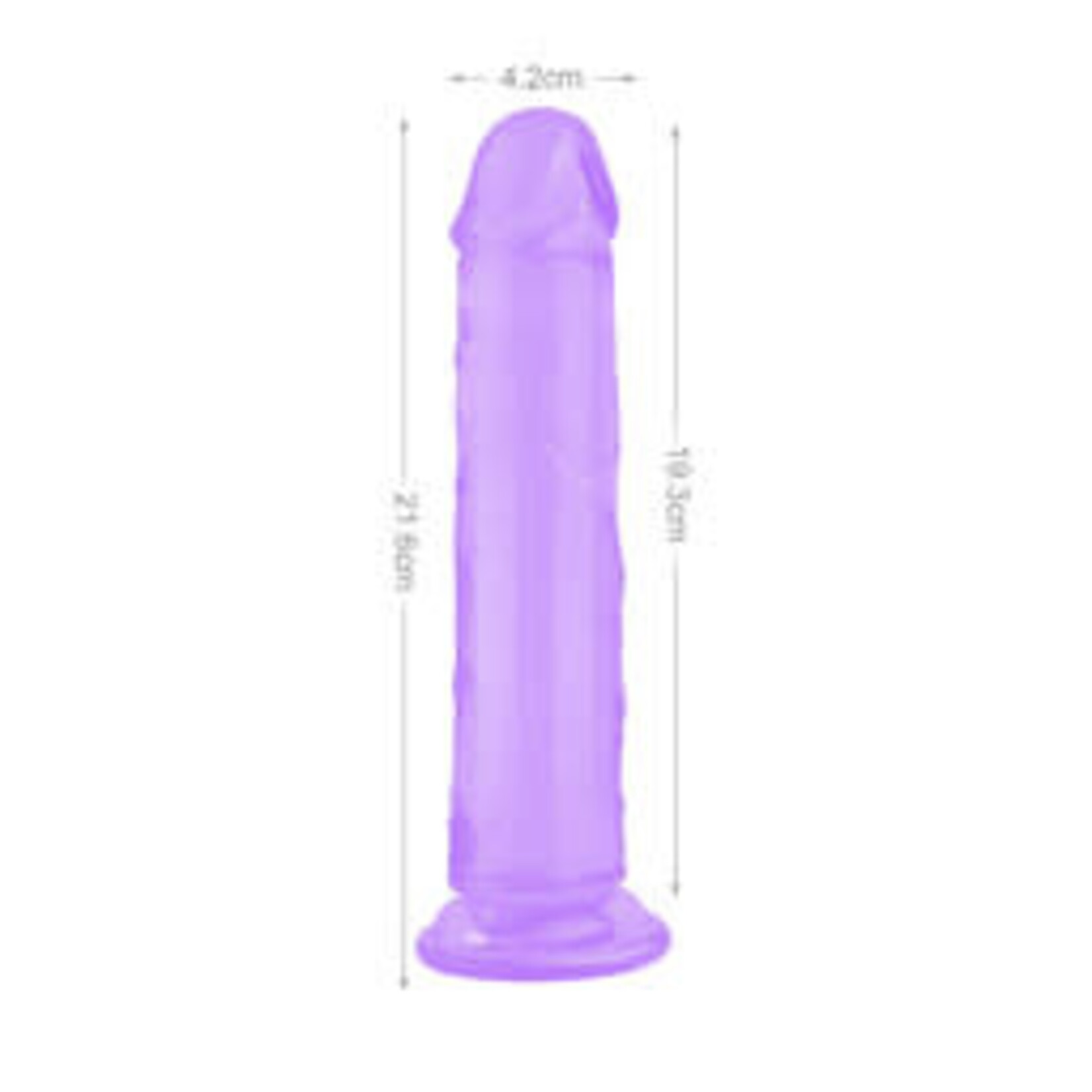 8.5 " MR. RUDE -CRYSTAL JELLIES REALISTIC DILDO PURPLE