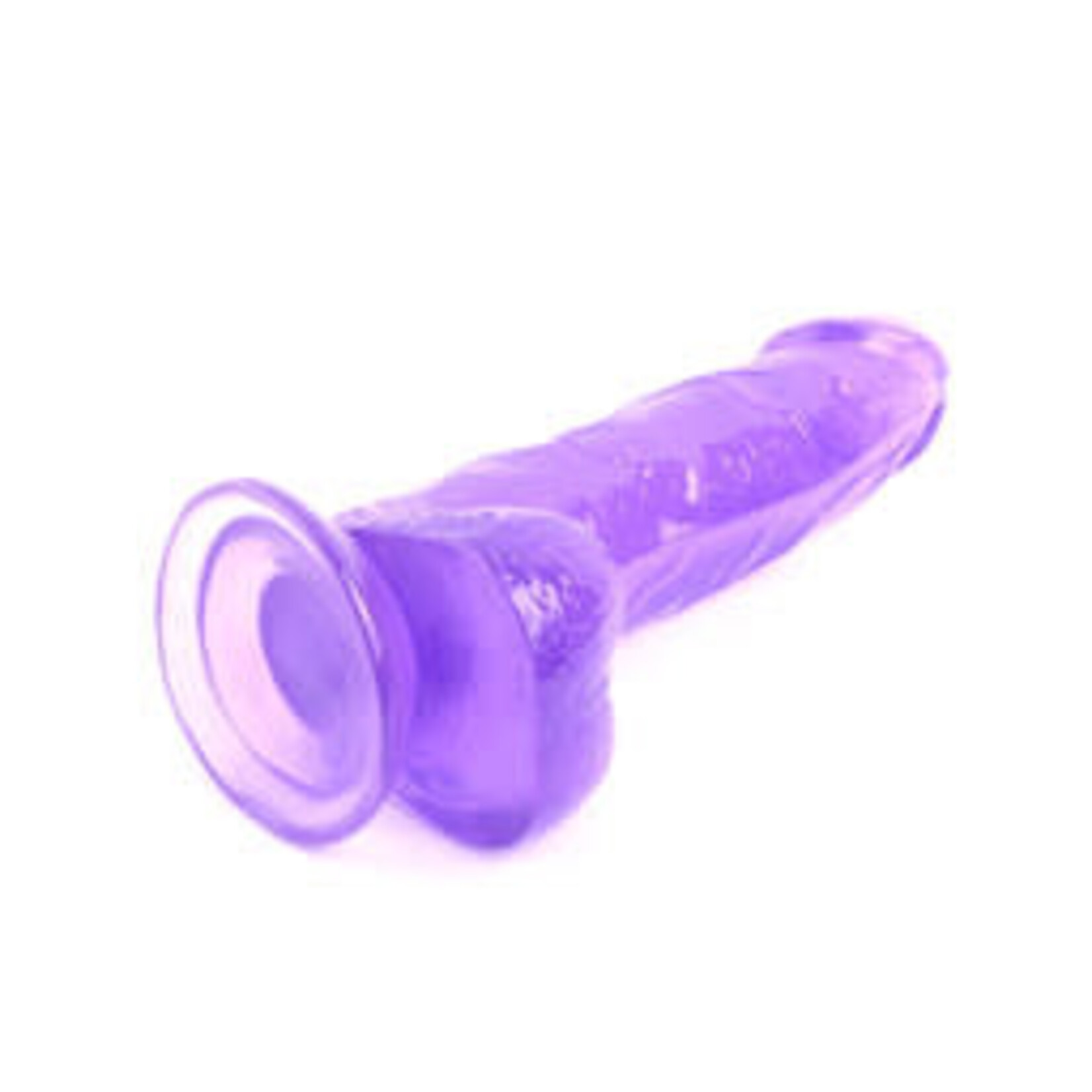 7.9 " MR. RUDE -CRYSTAL JELLIES REALISTIC DILDO PURPLE
