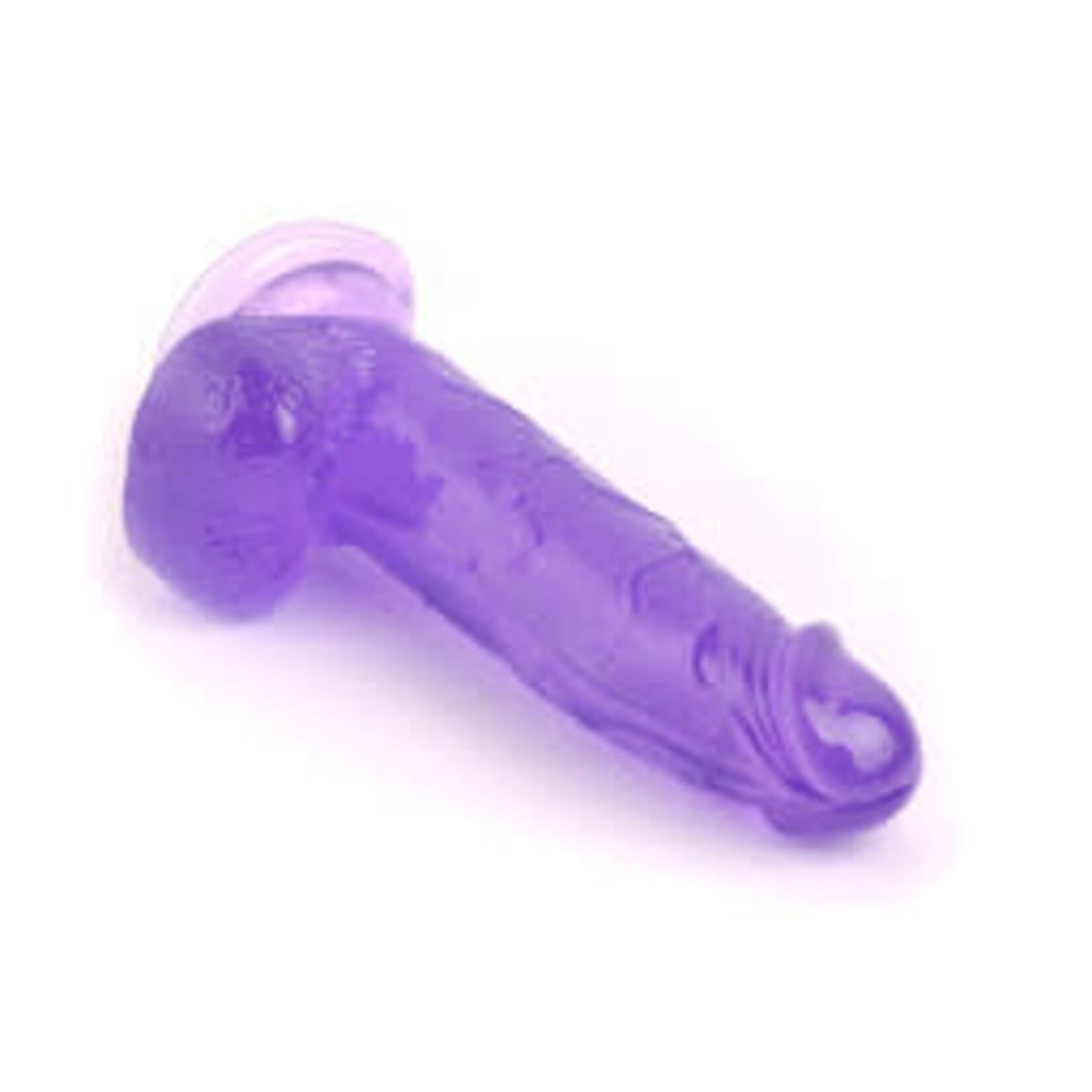 5.3" MR. RUDE -CRYSTAL JELLIES REALISTIC DILDO PURPLE