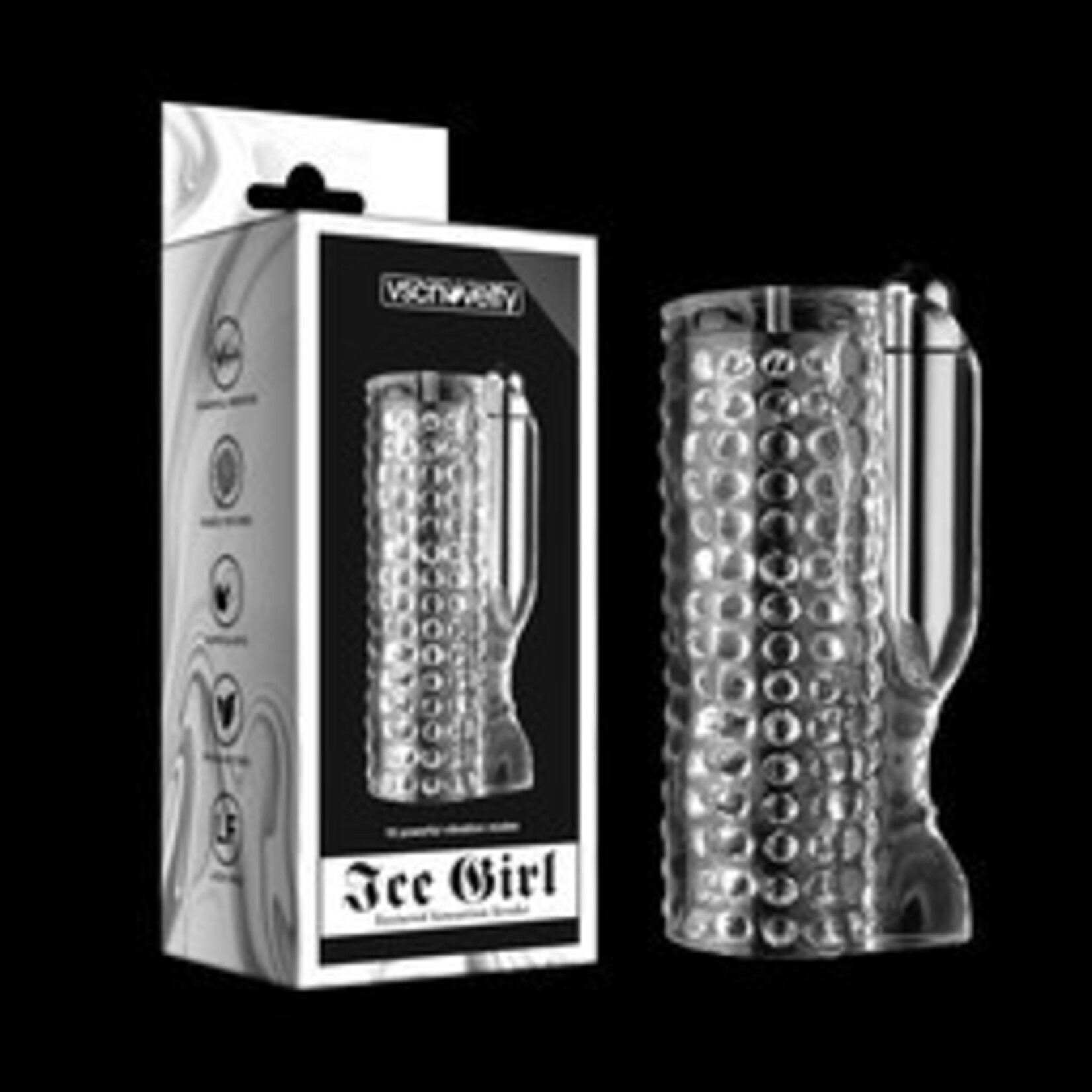 10 SPEED VIBRATION ICE GIRL TEXTURED SENSATION STROKER