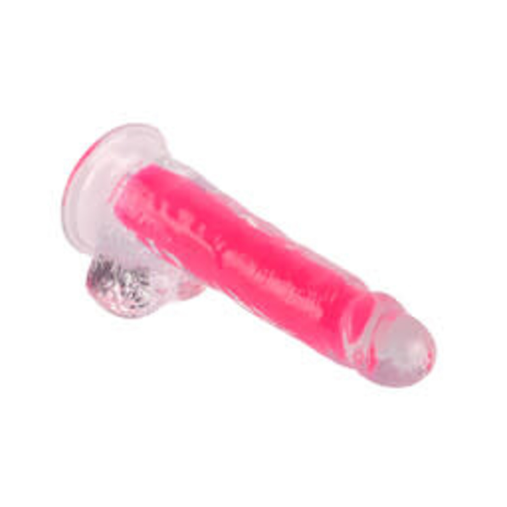 MR. RUDE 7.9"GLOW-IN-THE-DARK DONG PINK