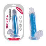 MR. RUDE 7.9"GLOW-IN-THE-DARK DONG BLUE