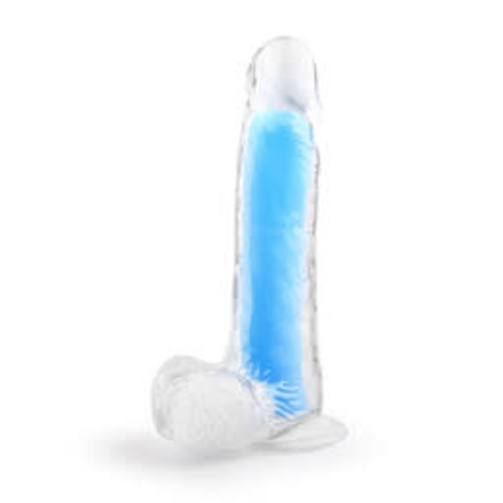 MR. RUDE 7.9"GLOW-IN-THE-DARK DONG BLUE