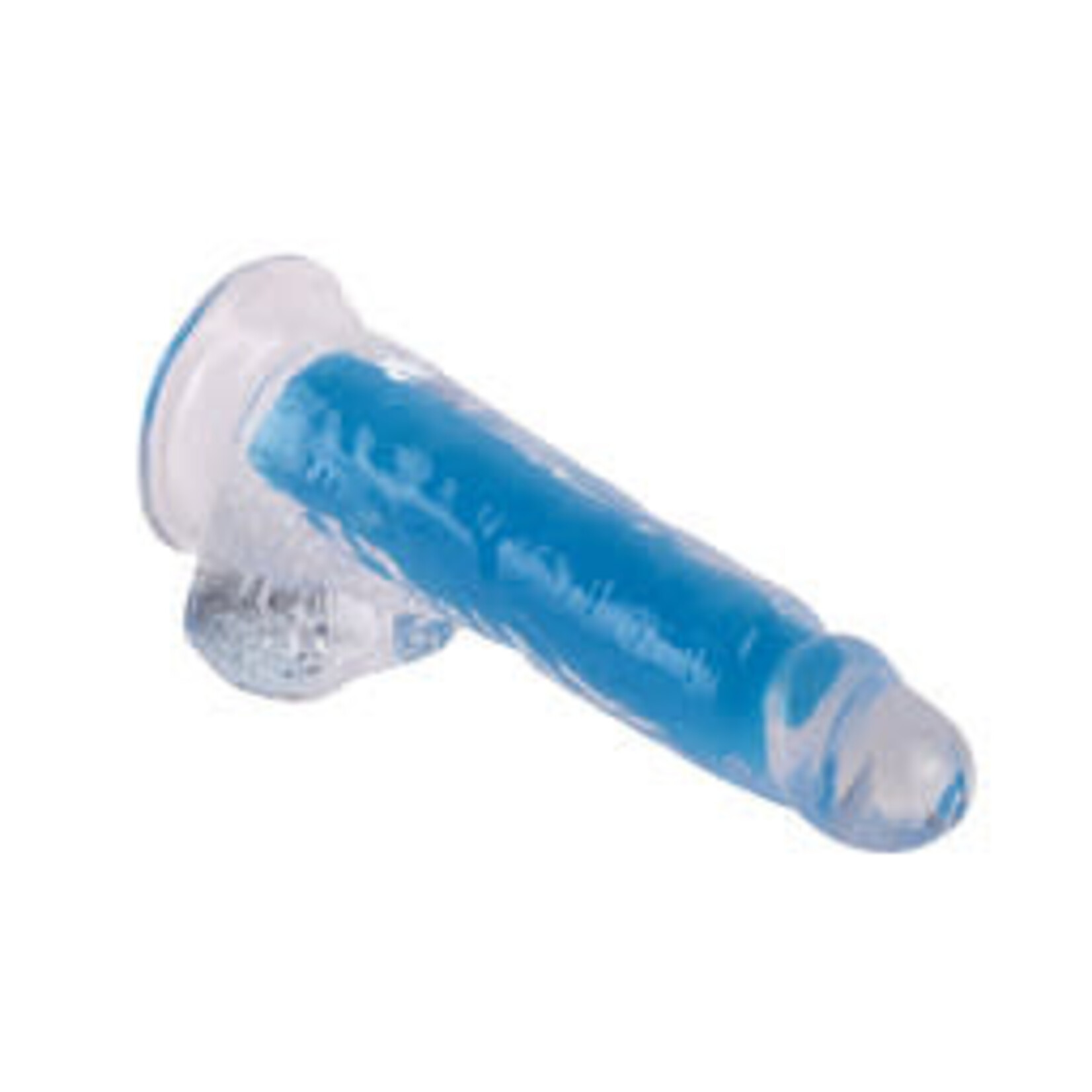 MR. RUDE 7.9"GLOW-IN-THE-DARK DONG BLUE