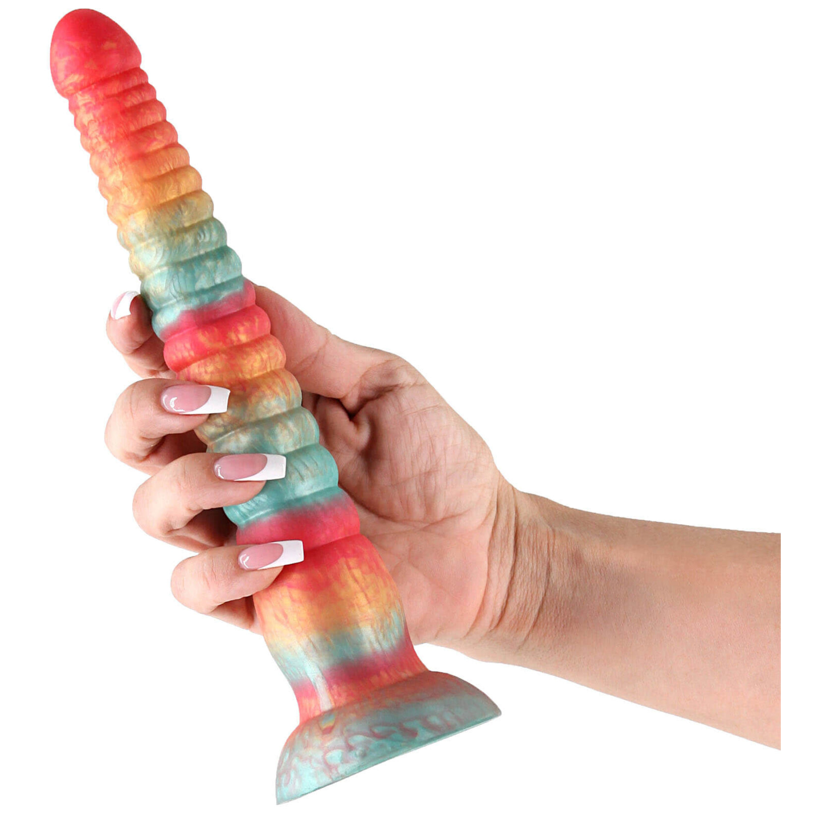 NSNOVELTIES NS - COLOURS - STACKED - 9" DILDO - RED/GOLD