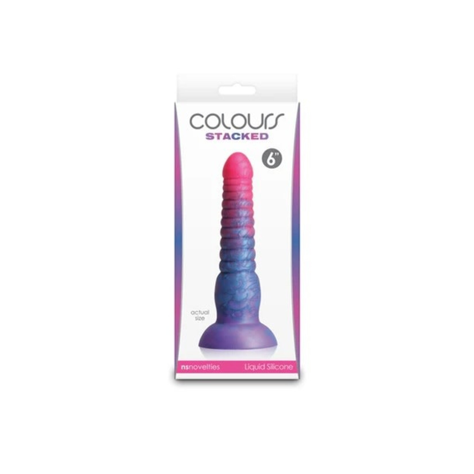 NSNOVELTIES NS - COLOURS - STACKED - 6" DILDO - PINK/BLUE