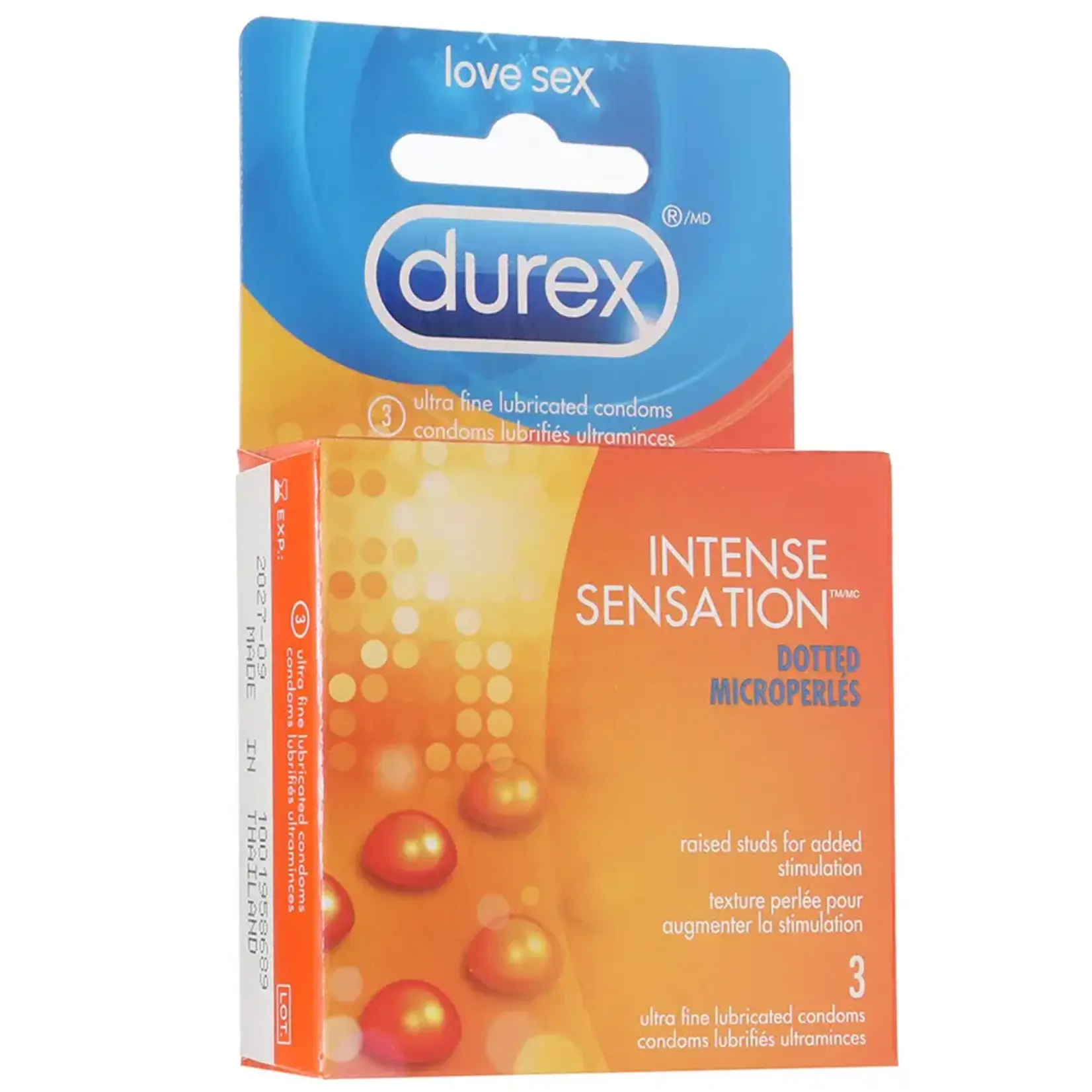 DUREX CONDOMS AND DUREX PLAY DUREX - INTENSE SENSATIONS x3