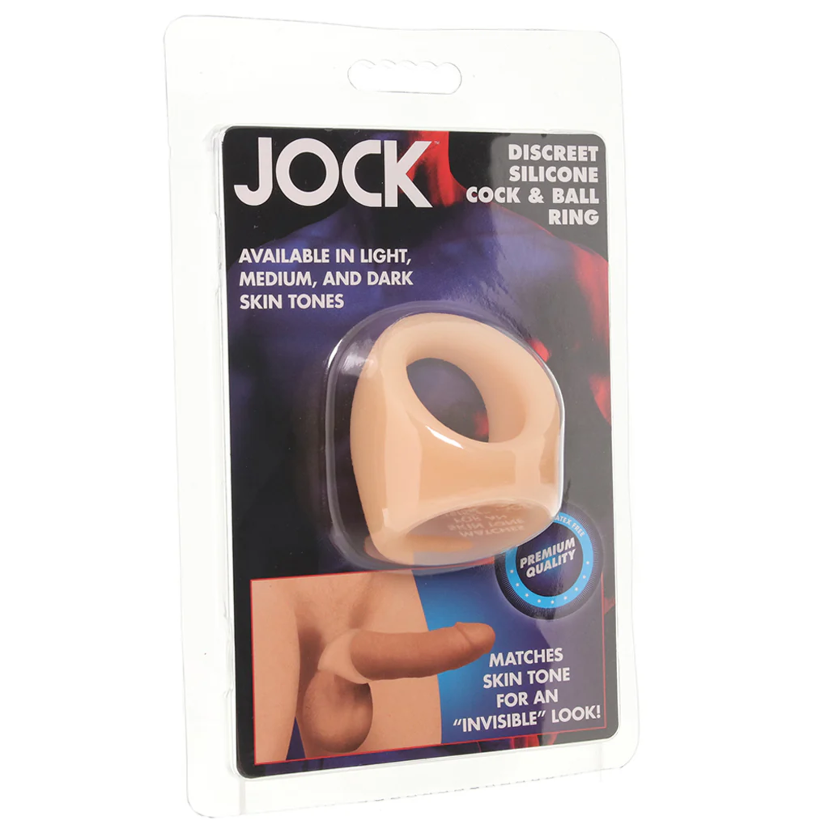JOCK DISCREET SILICONE COCK & BALL RING IN LIGHT