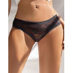 OH YEAH! OH YEAH! -  BLACK SEXY LACE CROTCHLESS PANTY   X-LARGE BLACK
