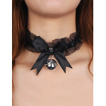 OH YEAH! OH YEAH! -  BLACK SEXY BOW LACE BELL NECK RING ONE SIZE BLACK