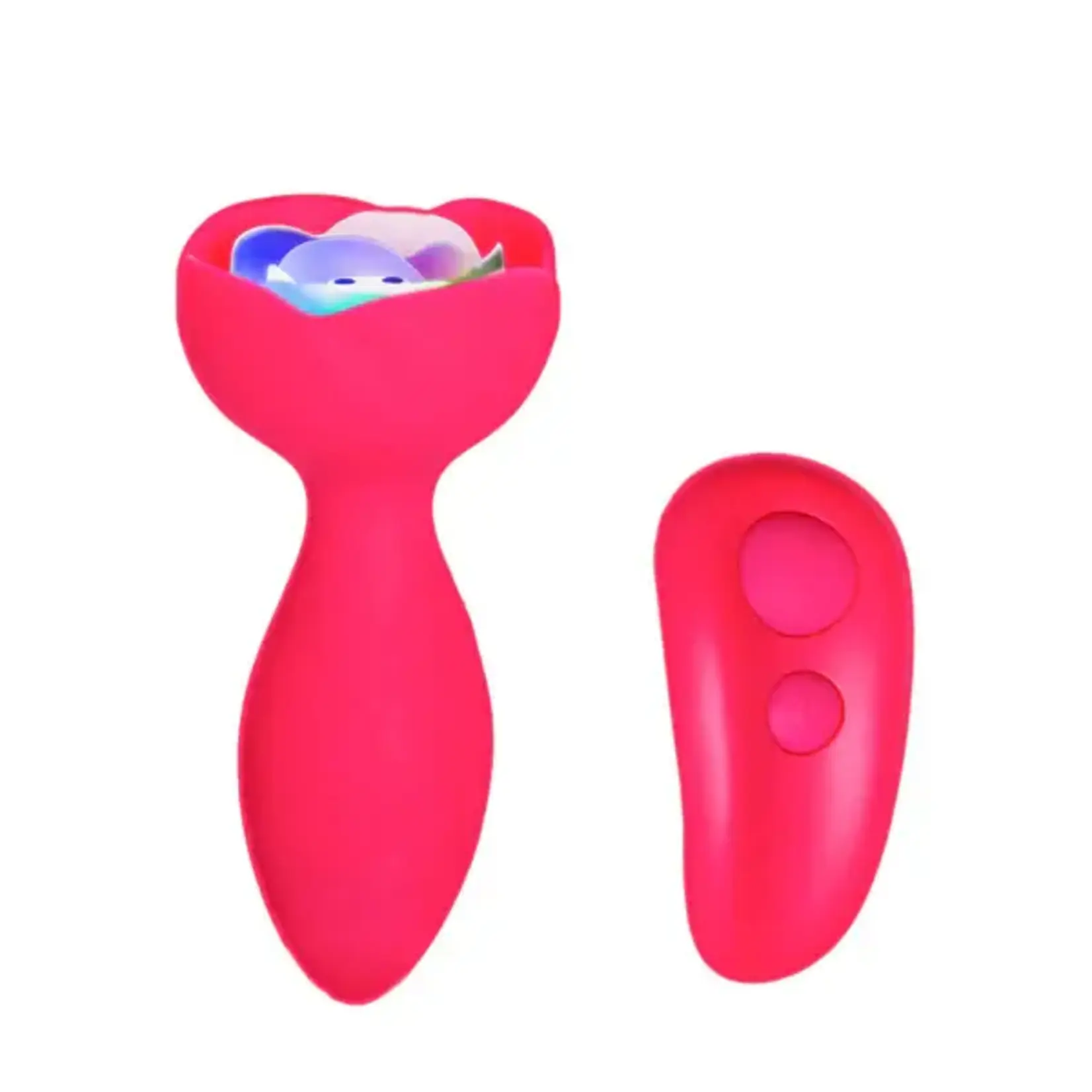 M'LADY LIGHT UP ROTATING ANAL PLUG - PINK