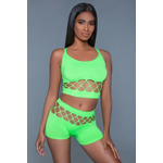 BE WICKED PALMER SET NEON GREEN