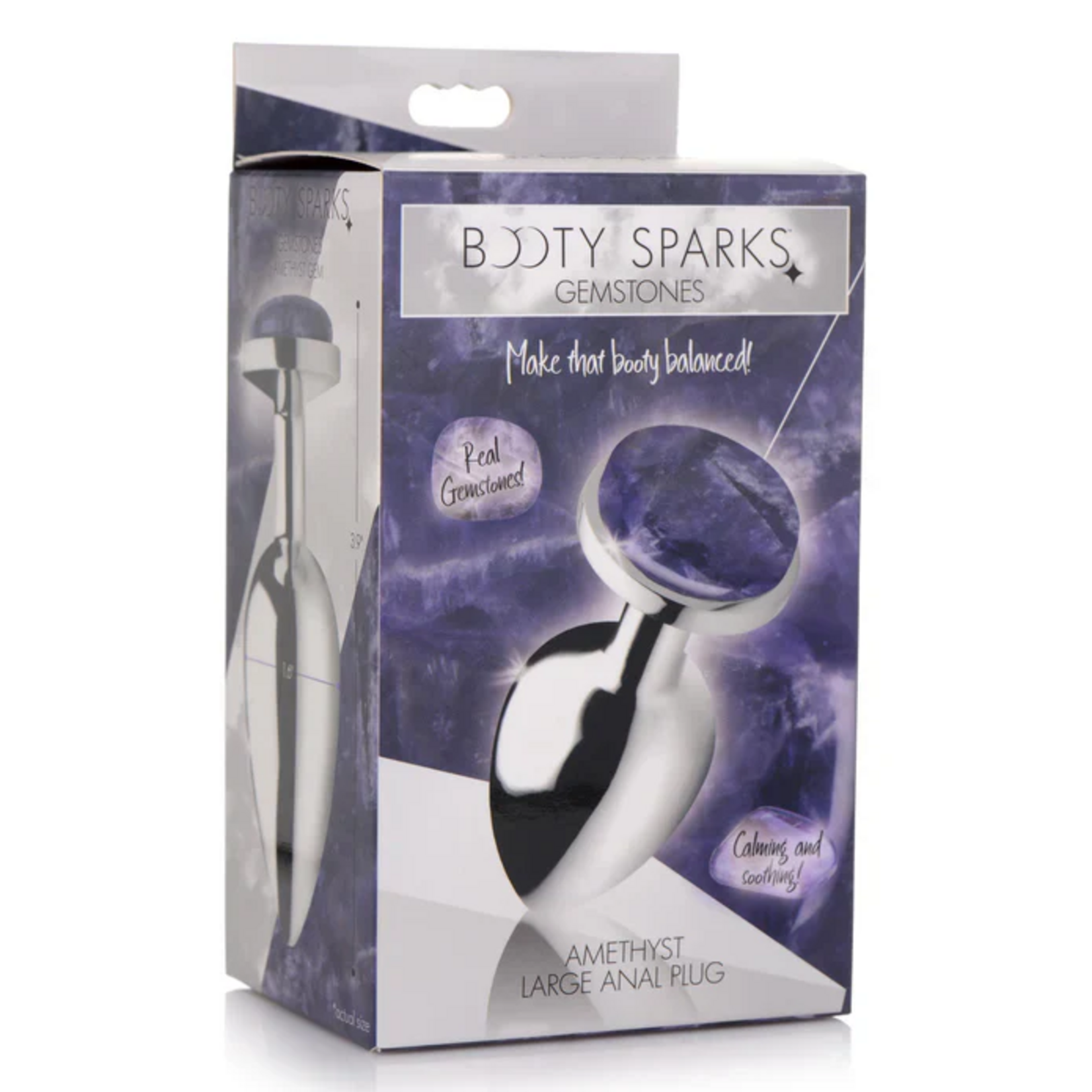 XR BRANDS BOOTY SPARKS GEMSTONES PURPLE HEART ANAL PLUG LARGE