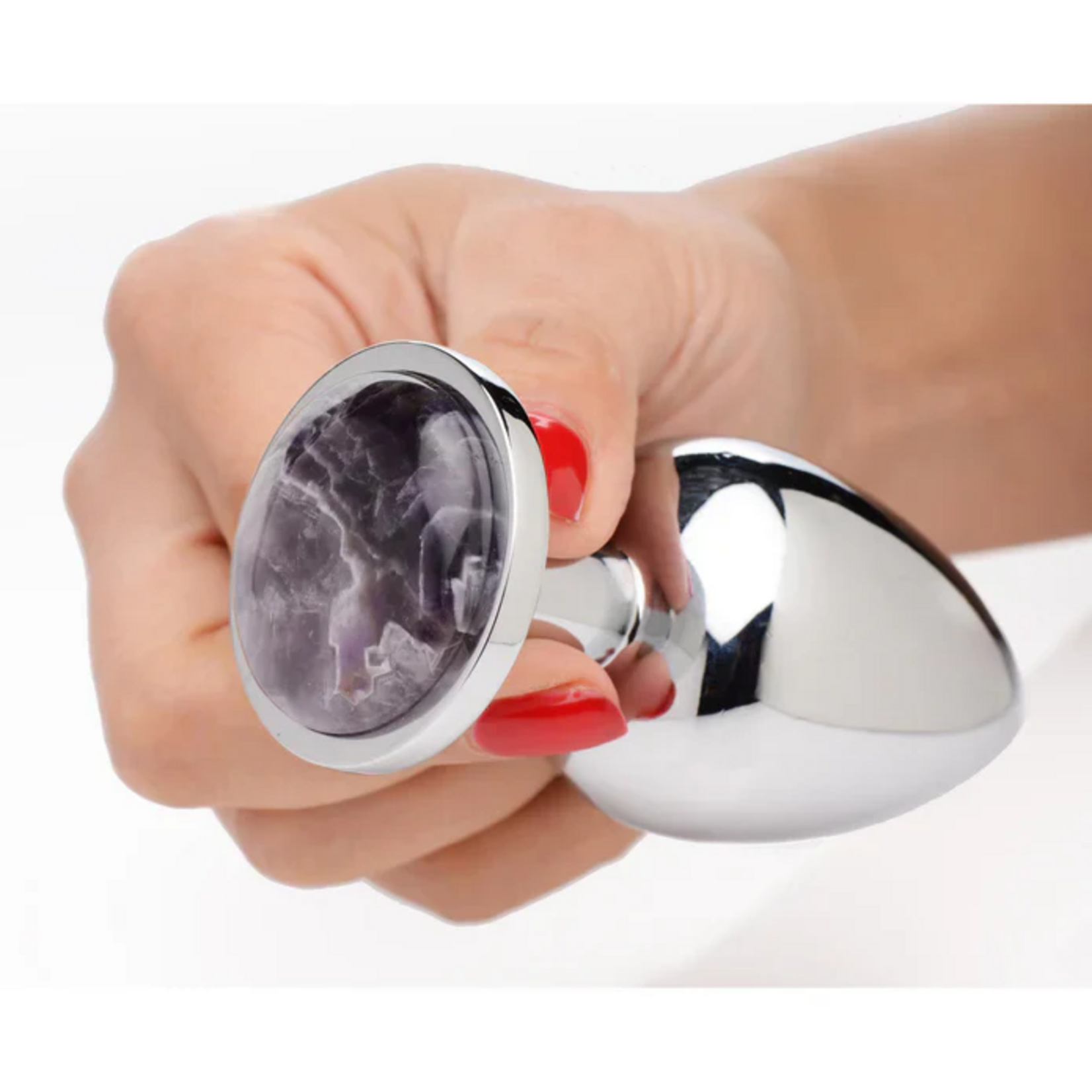 XR BRANDS BOOTY SPARKS GEMSTONES PURPLE HEART ANAL PLUG LARGE