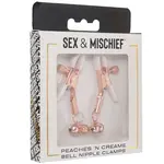 SEX & MISCHIEF S&M PEACHES 'N CREAME BELL NIPPLE CLAMPS