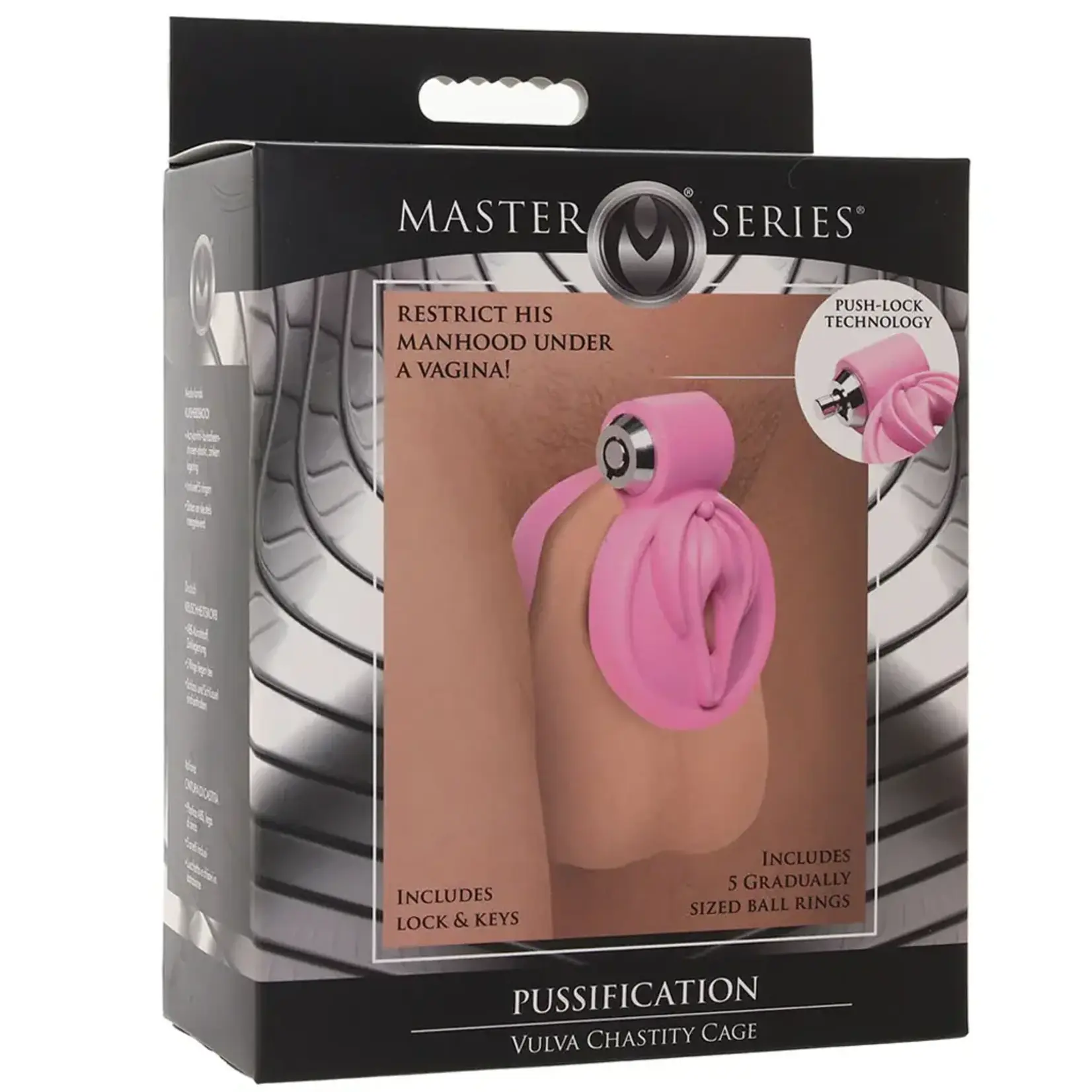 MASTER SERIES MASTER SERIES PUSSIFICATION VULVA CHASTITY CAGE