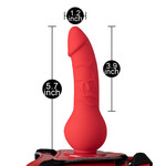 SINSATIONS 5.91'' RED WEARABLE STRAP-ON DILDO WITH 10CM INSERTABLE LENGTH