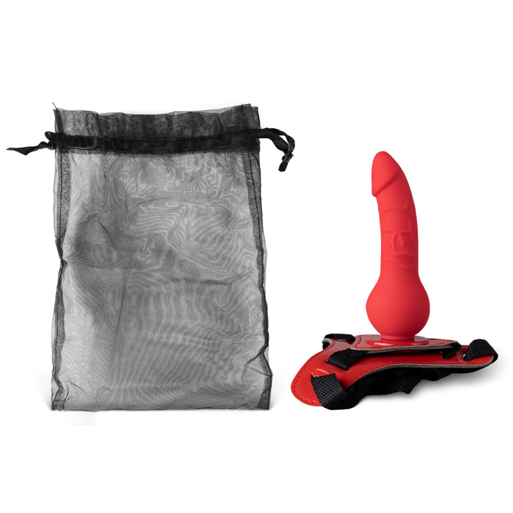 SINSATIONS 5.91'' RED WEARABLE STRAP-ON DILDO WITH 10CM INSERTABLE LENGTH
