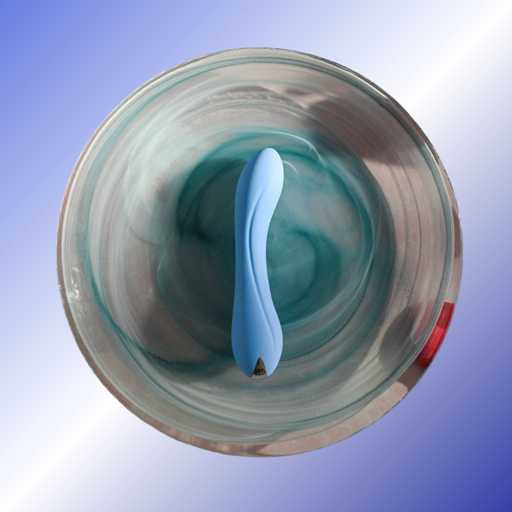 SINSATIONS 4.65'' 10-MODE BLUE RECHARGEABLE WATERPROOF SILICONE VIBRATOR