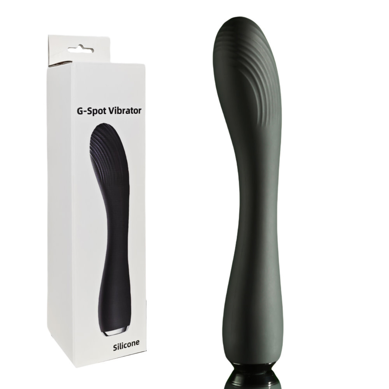 SINSATIONS 7.88'' 10-MODE BLACK RECHARGEABLE WATERPROOF SILICONE VIBRATOR