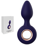 SINSATIONS  12-MODE RECHARGEABLE VIBRATING DARK PURPLE SILICONE BUTT PLUG