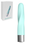 SINSATIONS  16 MODES CYAN SPIRAL WATERPROOF RECHARGEABLE SILICONE BULLET VIBRATOR
