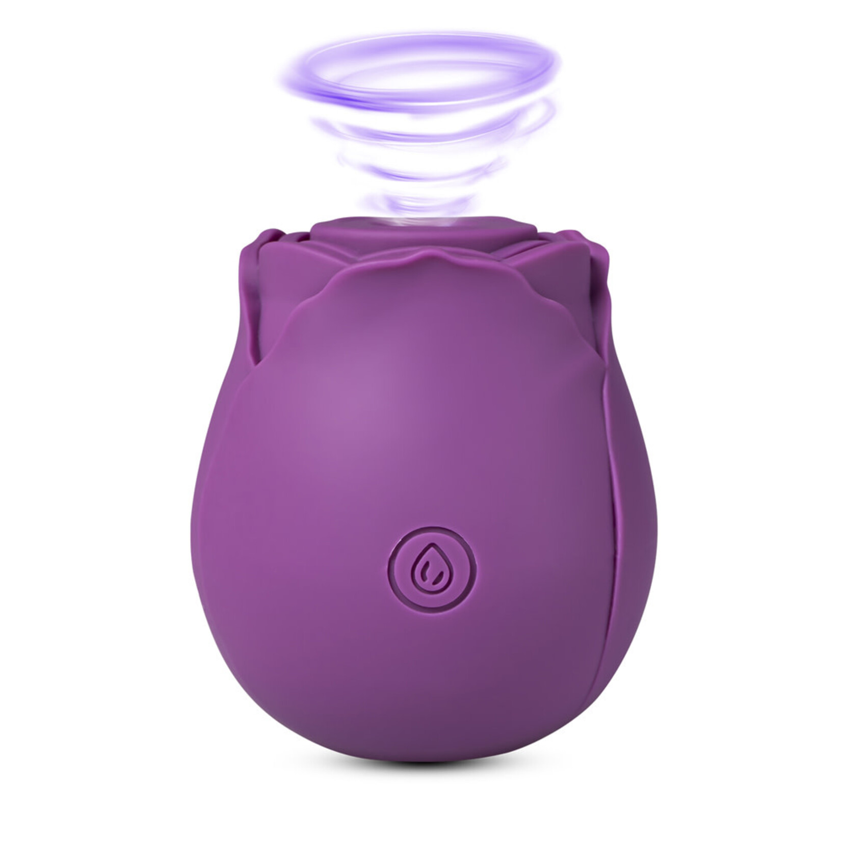 SINSATIONS 10-FUNCTION PURPLE SILICONE CLITORAL SUCKING ROSE VIBRATOR