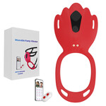 SINSATIONS 9-MODE APP-CONTROLLED RED SILICONE RECHARGEABLE WEARABLE PANTY VIBRATOR