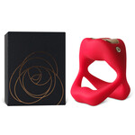 SINSATIONS RED 9-SPEED APP-CONTROLLED MOUTH SHAPE VIBRATING COCK RING