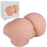 SINSATIONS 1.95LB MOLDED FISHNET STOCKINGS TEXTURE LIFE-LIKE WHITE FLESH TPE MINI TORSO FOR MEN