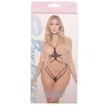 PINK LIPSTICK PINK LIPSTICK SEND YOUR LOCATION TEDDY - BLACK - ONE SIZE