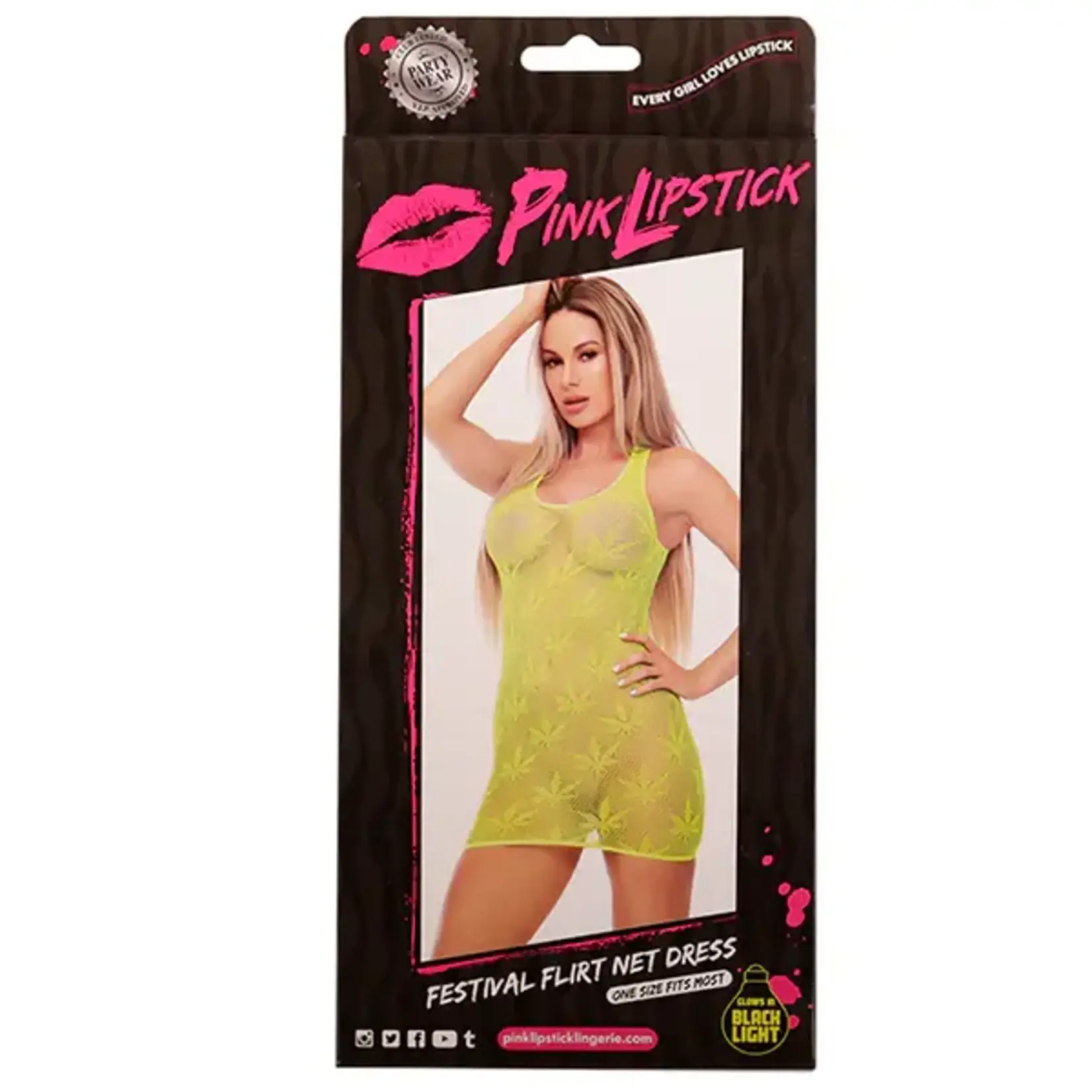 PINK LIPSTICK PINK LIPSTICK FESTIVAL FLIRT NET DRESS - GREEN - ONE SIZE