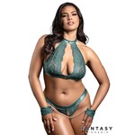 FANTASY LINGERIE FANTASY LINGERIE LACE 3PC GREEN L/XL