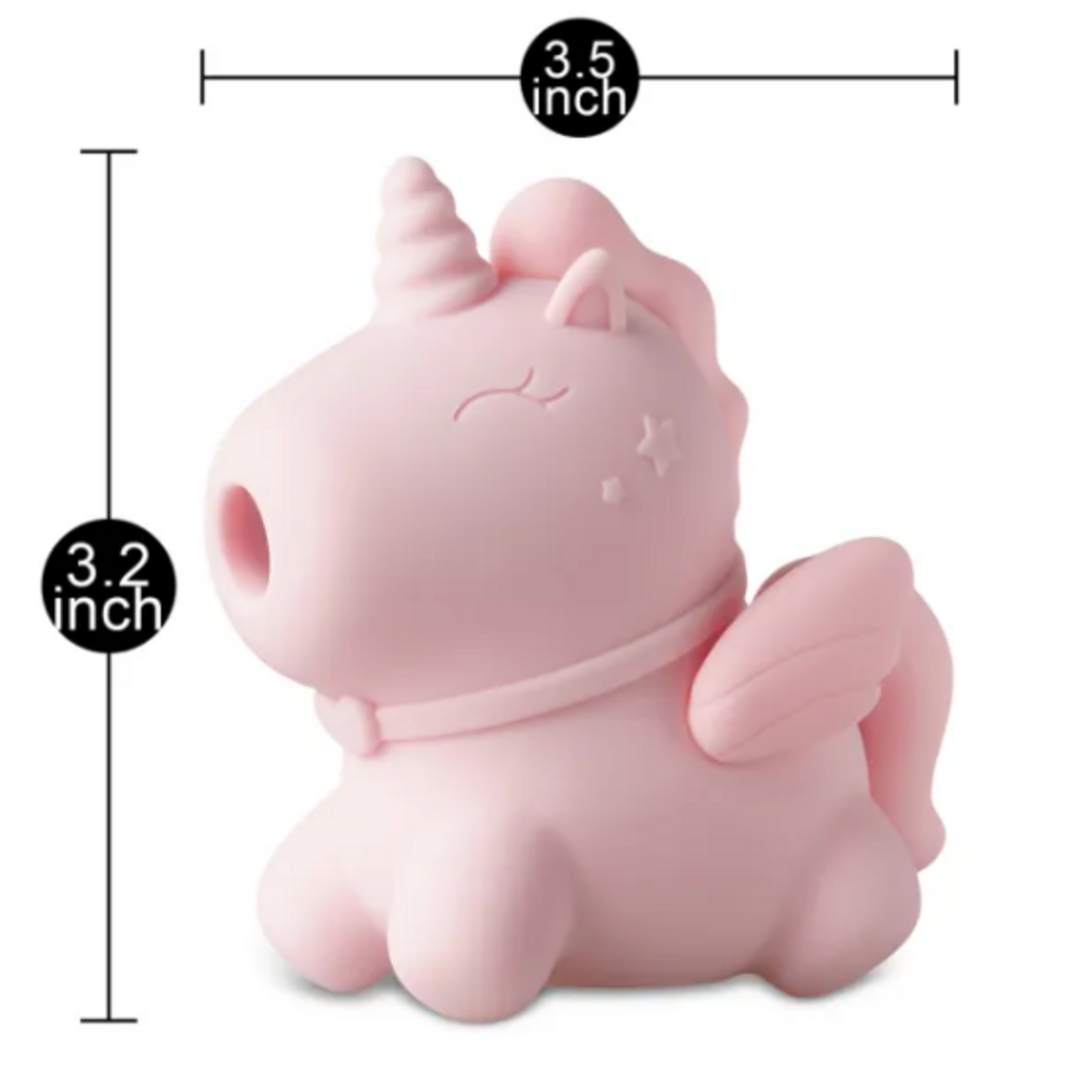 UNICORN MASSAGER WITH SUCKING & HEATING - 10-SPEED, PINK COLOR, MEDICAL GRADE SILICONE, WATERPROOF, USB RECHARGEABLE