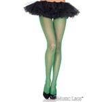 MUSIC LEGS MUSIC LEGS -  FISHNET PANTYHOSE KELLY GREEN O/S
