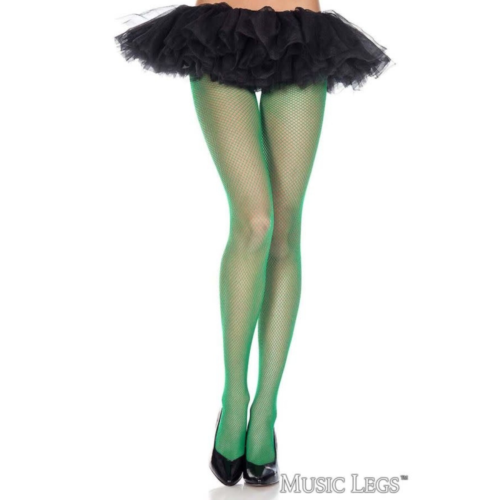 MUSIC LEGS MUSIC LEGS -  FISHNET PANTYHOSE KELLY GREEN O/S