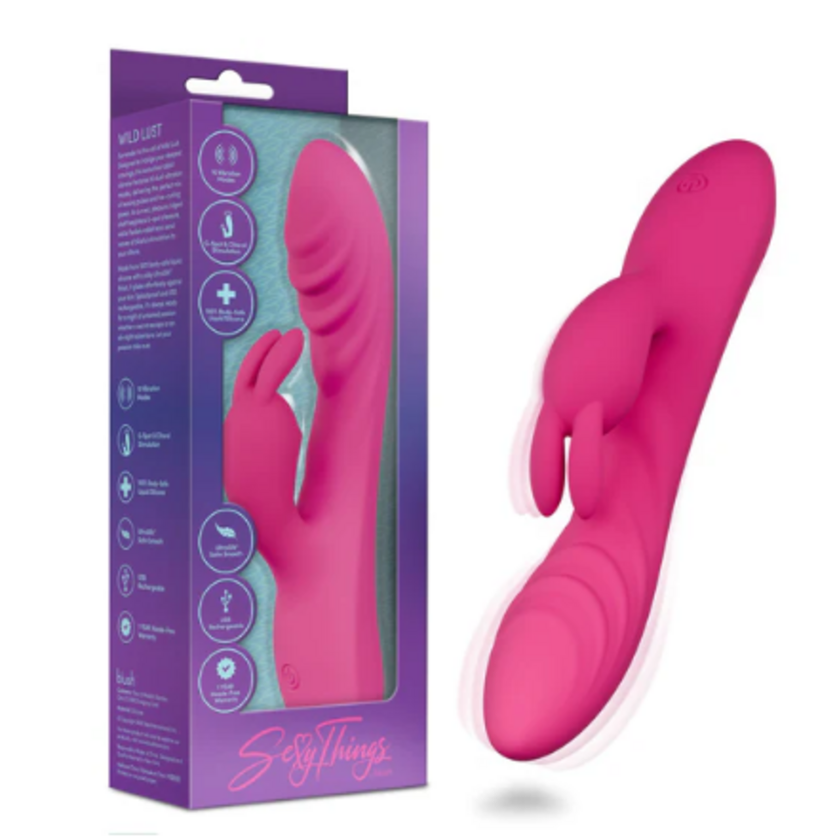 BLUSH BLUSH - SEXY THINGS -WILD LUST RABBIT VIBRATOR IN PINK