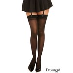 DREAMGIRL LINGERIE DREAMGIRL BACKSEAM THIGH HI BLACK O/S