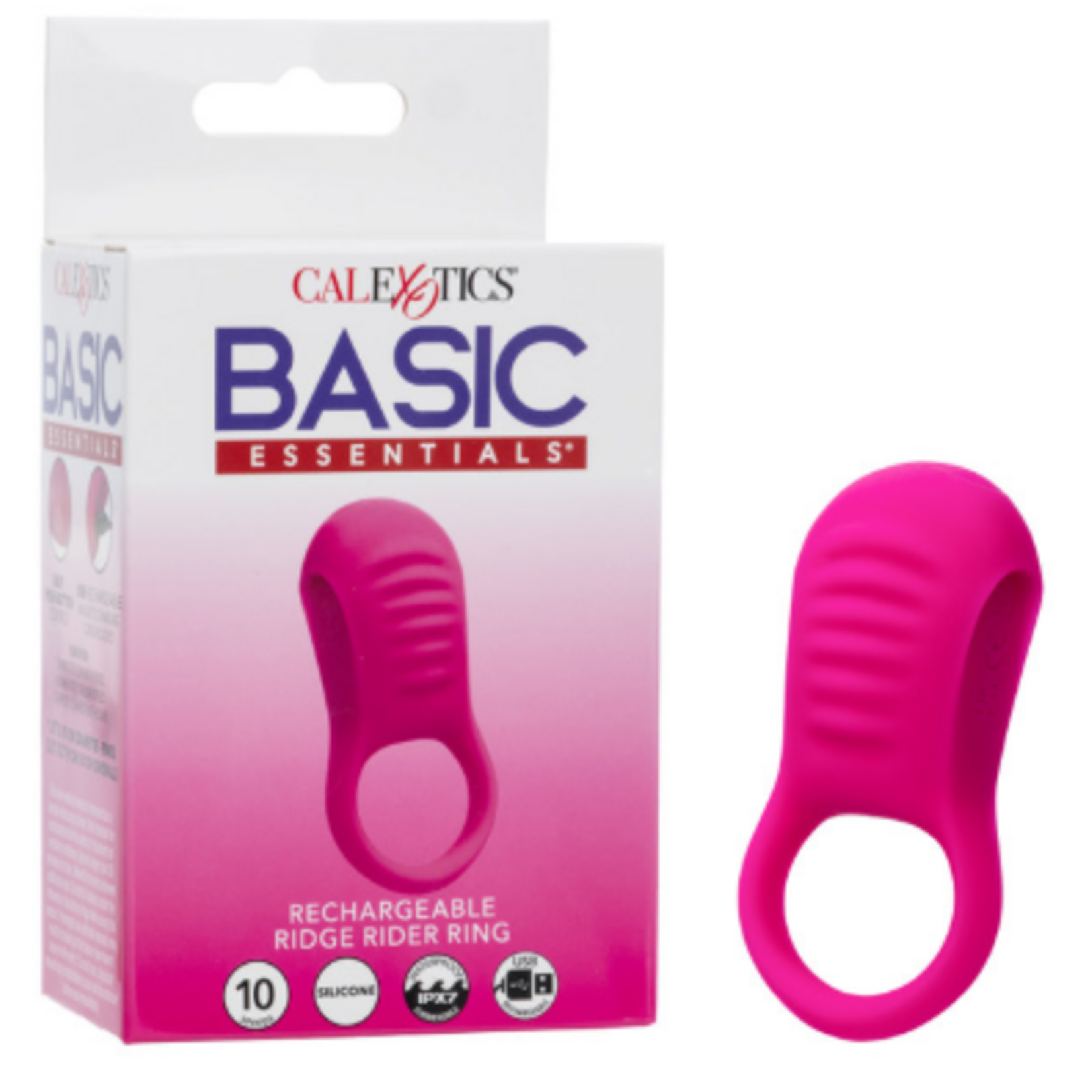 CALEXOTICS BASIC ESSENTIALS RECHARGEABLE RIDGE RIDER RING