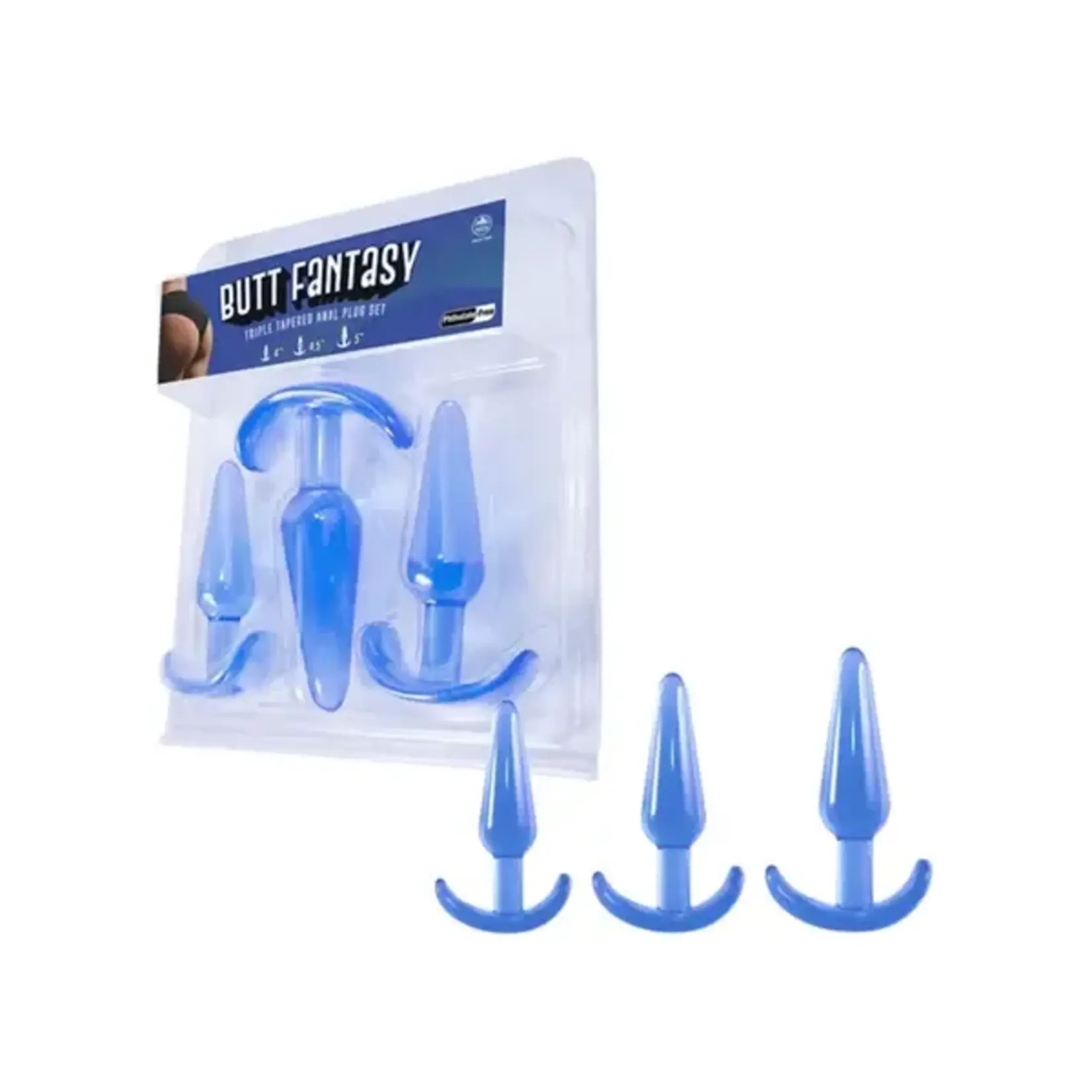 NMC - BUTT FANTASY - TRIPLE TAPERED ANAL PLUG SET - BLUE