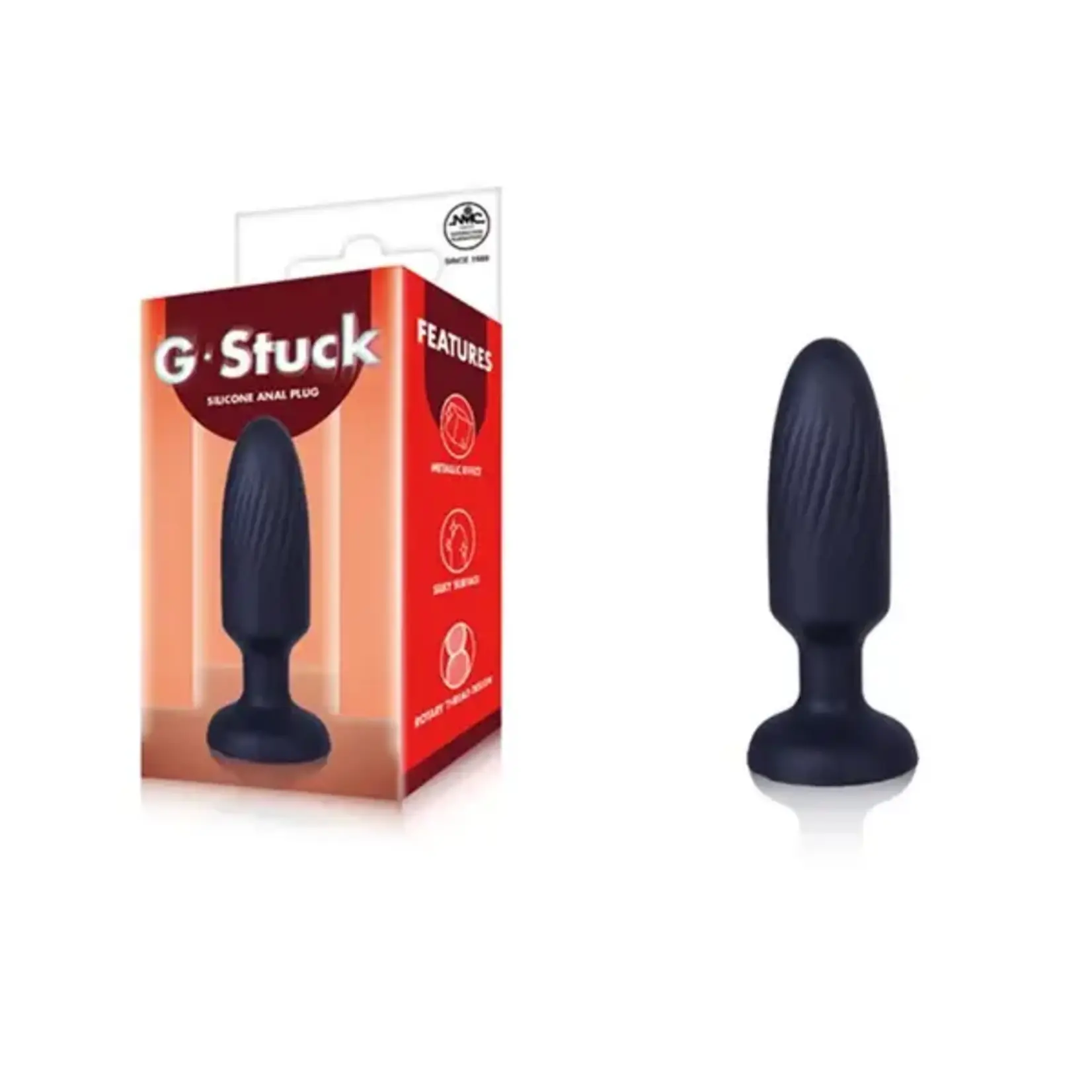 NMC - G STUCK - SILICONE ANAL PLUG - METALLIC BLACK