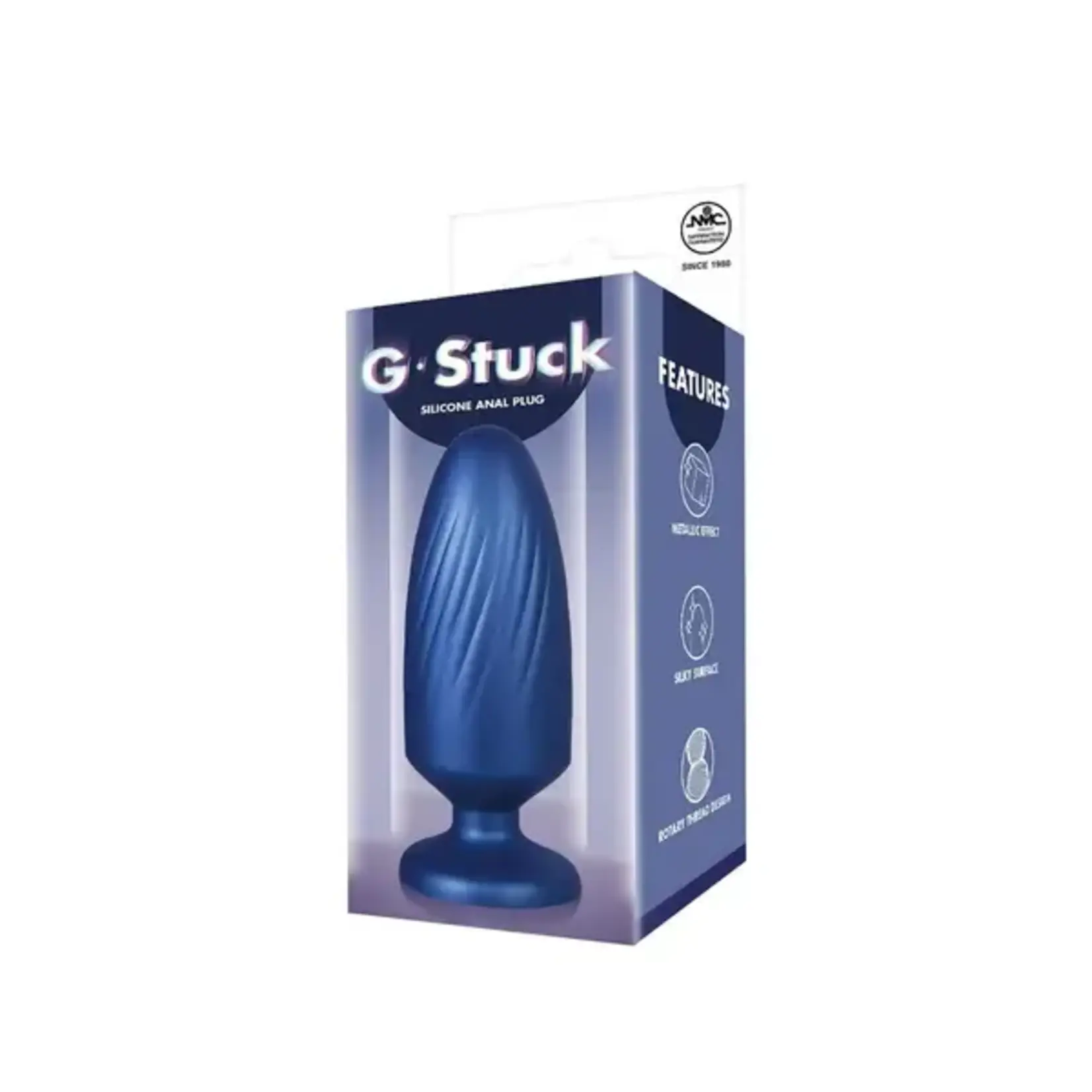 NMC - G STUCK - SILICONE ANAL PLUG - METALLIC BLUE
