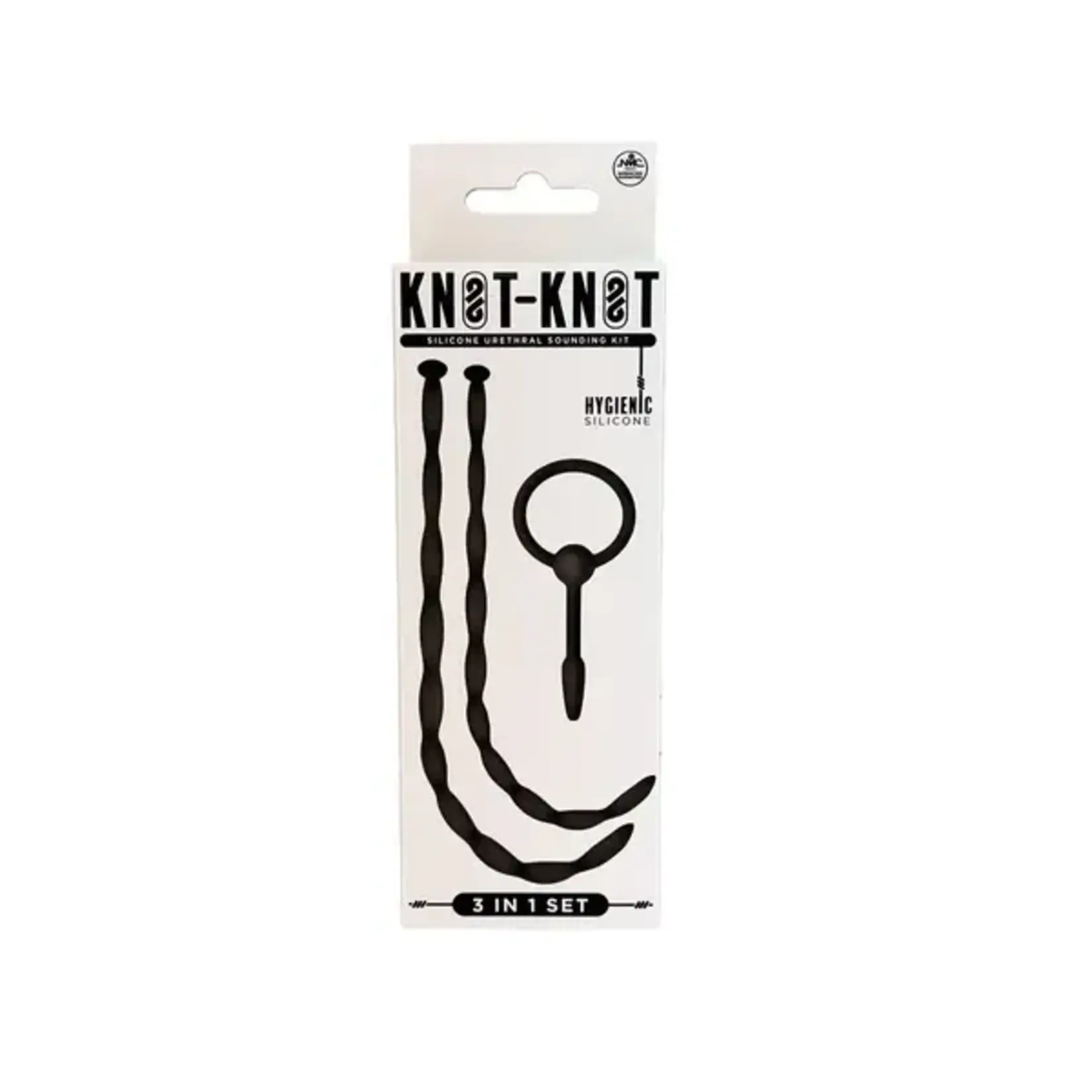 NMC - KNOT-KNOT - SILICONE URETHRAL SOUNDING KIT - 3-IN-1 SET - BLACK