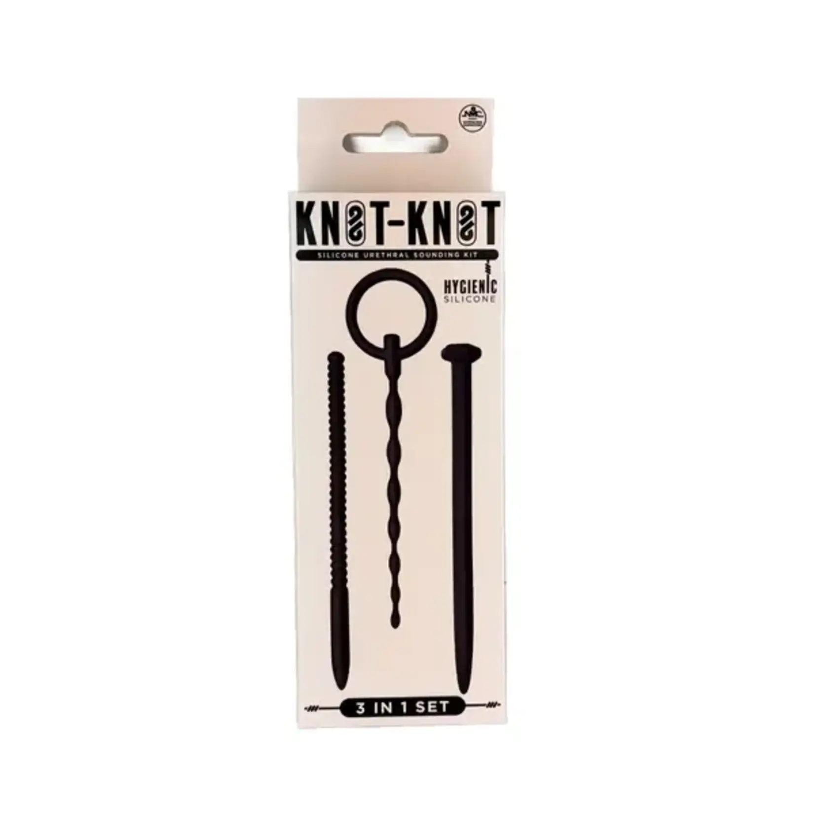 KNOT-KNOT - SILICONE URETHRAL SOUNDING KIT - 3-IN-1 SET - BLACK