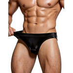 OH YEAH! OH YEAH! BLACK SEXY FAUX SNAKESKIN LEATHE LACE MEN UNDERWEAR THONG S BLACK