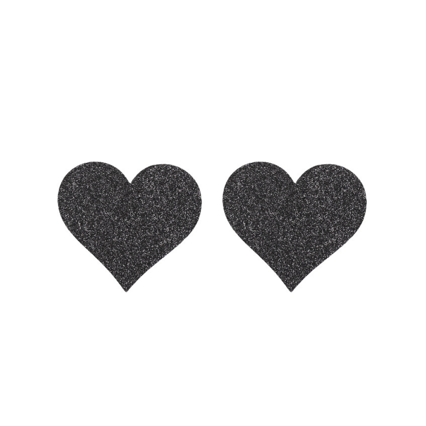 OH YEAH! OH YEAH! SEXY BLACK HEART SHAPE NIPPLE COVERS ONE SIZE BLACK
