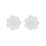 OH YEAH! OH YEAH! WHITE FLOWER SHAPE LASER LOOK NIPPLE COVERS ONE SIZE WHITE